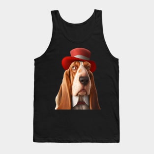 Dapper Basset Hound Tank Top